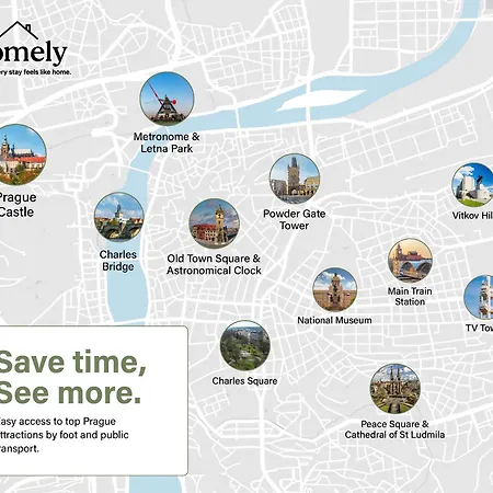 Homely I 50m2 I Elevatori Park & Museum View 아파트 프라하